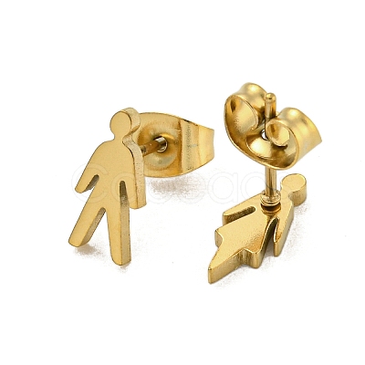 304 Stainless Steel Stud Earrings EJEW-G384-02C-1