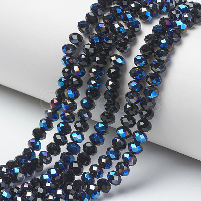 Electroplate Glass Beads Strands EGLA-A034-T4mm-I03-1