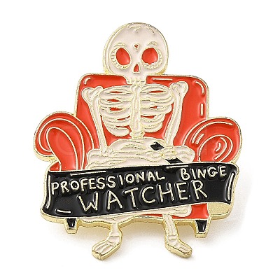 Halloween Skull Enamel Pin JEWB-E023-07G-06-1