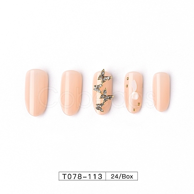 Plastic Almond Full Cover False Nail Tips MRMJ-T078-113-1