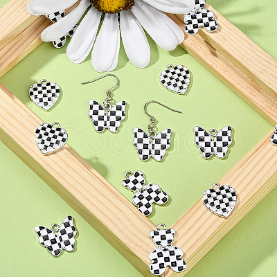 30Pcs 3 Styles Alloy Enamel Pendants PALLOY-CJ0002-06-1