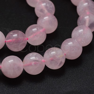 Natural Madagascar Rose Quartz Beads Strands G-K285-33-6mm-02-1