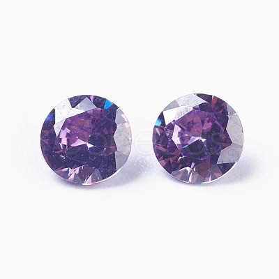 Cubic Zirconia Pointed Back Cabochons ZIRC-WH0001-B05-1