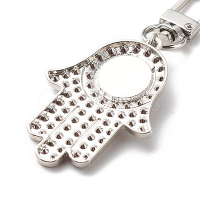 Zinc Alloy Rhinestone Pendant Decorations HJEW-JM00705-1