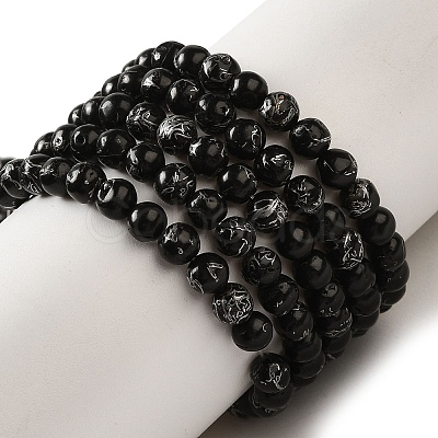 Synthetic Silver Line Coal Quartz Beads Strands G-Q161-A01-01-1