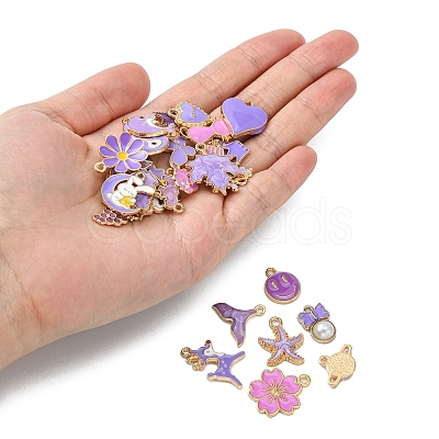 30Pcs 30 Style Alloy Enamel Pendant ENAM-YW0002-14-1