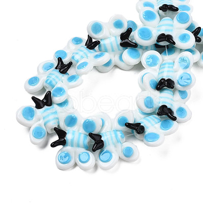 Handmade Lampwork Beads Strands LAMP-Q031-019C-1