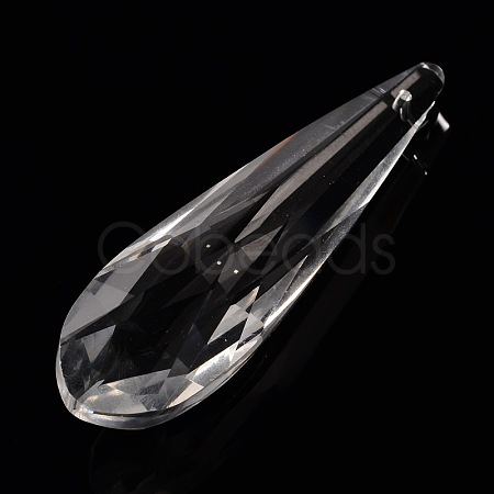 Faceted Teardrop Glass Pendants X-GLAA-O008-E02-1