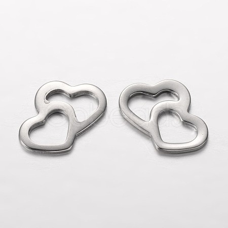 Heart to Heart 201 Stainless Steel Charms X-STAS-I045-22-1