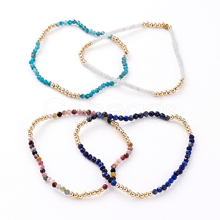Natural Gemstone Beads Stretch Bracelets BJEW-JB05874-1