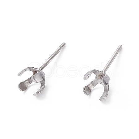 304 Stainless Steel Stud Earring Findings X-STAS-L219-03A-P-1