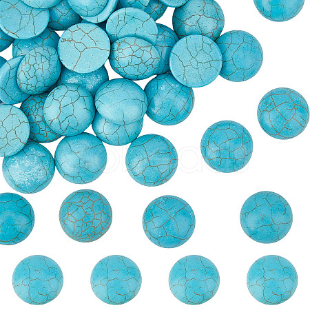 SUNNYCLUE Dyed Synthetic Turquoise Cabochons TURQ-SC0001-05D-1