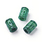 10Pcs Natural Myanmar Jade/Burmese Jade European Beads, Large Hole Beads, Dyed, Column, 14x10mm, Hole: 5mm