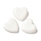 Handmade Lampwork Beads, Heart, White, 20x20x7mm, Hole: 1.2~1.5mm