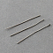 Tarnish Resistant 304 Stainless Steel Flat Head Pins, Stainless Steel Color, 20x0.7mm, 21 Gauge, Head: 1.5mm