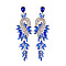 Sparkling Diamond Earrings for Women - Elegant and Chic Statement Jewelry, Blue, size 1