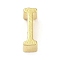 304 Stainless Steel Pendants, Real 24K Gold Plated, Letter I, 8x3x4mm, Hole: 1.6mm