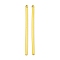 Ion Plating(IP) 304 Stainless Steel Pendants, Column Bar Charm, Real 18K Gold Plated, 42x2mm, Hole: 1.2mm