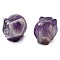 Natural Amethyst Carved Figurines, for Home Office Desktop Decoration, Pig, 17~19x23~24.5x19.5~21mm