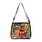 Owl Printed Polyester Shoulder Bags, for Women Bags, Rectangle, Colorful, 28.5x24x7.5cm