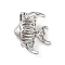 Alloy Bead Cage Pendants, Hollow Cage Charms for Chime Ball Pendant Making, Platinum, Fish, 24x19x10mm, Hole: 5x3mm