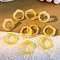 Resin Rings, Jwewly for Unisex, Nuggest, Yellow, Inner Diameter: 18mm, 10pcs/set