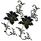 Gorgecraft 2Pcs Peony Computerized Embroidery Cloth Iron on/Sew on Patches, Costume Accessories, Appliques, Black, 390x156x0.7mm