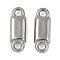 CCB Plastic Connector Charms, Rectangle, Platinum, 16x5.5x3.5mm, Hole: 2mm