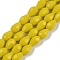 Opaque Solid Color Beads Strands, Faceted, Teardrop, Champagne Yellow, 11.5x8mm, Hole: 1.2mm, about 55~57pcs/strand, 25.59 inch(65cm)