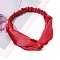 Satin Cloth HairBands, Soft Thick Head Wrap, Crimson, 180x160mm