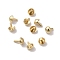 Brass Pendant Bails, Lead Free & Cadmium Free, Real 24K Gold Plated, 3x3.5mm