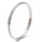 Non-Tarnish 3Pcs 304 Stainless Steel Plain Bangles Set, Stackable Bangles, Stainless Steel Color, Inner Diameter: 2-3/8 inch(6cm)