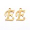 201 Stainless Steel Pendants, Letter, Golden, Letter.E, 13.5x10x1mm, Hole: 1mm