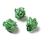 Handmade Lampwork Beads, Flower, Spring Green, 16x14~15mm, Hole: 1.2mm