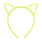 Luminous Plastic Cat Ear Headband, Yellow Green, 140x120mm