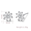 Brass Micro Pave Cubic Zirconia Stud Earring EJEW-EE0004-31P-2