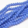 Faceted Rondelle Glass Beads Strands X-GLAA-I033-8mm-13-1