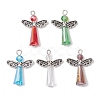 Glass & Alloy Pendants PALLOY-JF03051-1