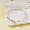 Stainless Steel Hollow Out Heart Bangle BJEW-YW0001-08G-5