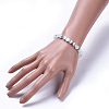 Cat Eye Beads Stretch Bracelets BJEW-JB04401-4