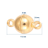 Brass Magnetic Clasps with Loops KK-YW0001-16A-2