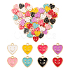 64Pcs 8 Colors Alloy Enamel Pendants ENAM-CJ0002-10-3