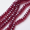 Electroplate Glass Beads Strands EGLA-F124-PL-B01-1