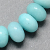 Dyed Natural Gemstone Amazonite Stone Rondelle Beads Strands X-G-S105-8mm-17-1
