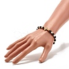 Cross Cubic Zirconia Beads Stretch Bracelet BJEW-JB07198-5