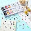 504Pcs 6 Styles Solid Color Initial Acrylic Beads MACR-YW0002-50-5