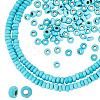 ARRICRAFT 2 Strands Faceted Rondelle Synthetic Turquoise Beads Strands TURQ-AR0001-38-1