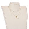 Moon Brass Pendant Necklaces NJEW-JN02972-01-5