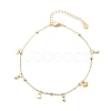 Brass Cable Chains Anklets AJEW-AN00518-1