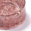 Resin with Natural Strawberry Quartz Chip Stones Ashtray DJEW-F015-01E-3